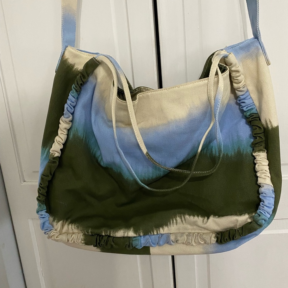 RACHEL COMEY x TARGET Green Blue Cream Dip Dyed Oversized Bag NWOT - Picture 2 of 9